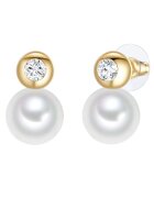 Lulu  Jane Cercei placati cu aur de 14K si decorati cu perle - Auriu