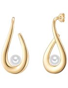 Lulu  Jane Cercei placati cu aur de 14K si decorati cu perle - Auriu