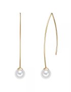 Lulu  Jane Cercei placati cu aur de 14K si decorati cu perle sintetice - Auriu