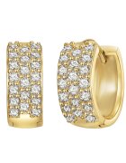 Lulu  Jane Cercei placati cu aur de 14K si decorati cu zirconia - Auriu
