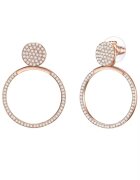 Lulu  Jane Cercei placati cu aur de 14K si decorati cu zirconia - Auriu rose