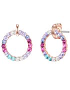 Lulu  Jane Cercei placati cu aur rose de 14K si decorati cu cristale - Auriu rose