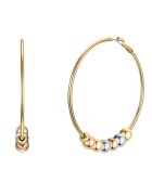 Lulu  Jane Cercei rotunzi placati cu aur de 14K - Auriu