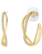 Lulu  Jane Cercei rotunzi placati cu aur de 14K si decorati cu cristale - Auriu
