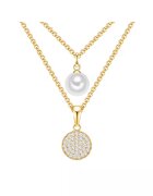 Lulu  Jane Colier cu doua siraguri placat cu aur de 14K - Auriu