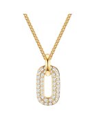 Lulu  Jane Colier placat cu aur de 14K - cu pandantiv din cristale europene - Auriu/Galben