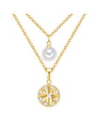 Lulu  Jane Colier placat cu aur de 14k - cu siraguri mulitple - Auriu