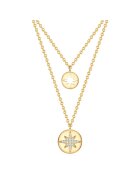 Lulu  Jane Colier placat cu aur de 14K - cu zirconia - Auriu/Galben