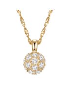 Lulu  Jane Colier placat cu aur de 14K si decorat cu cristale - Auriu