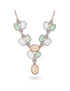 Lulu  Jane Colier placat cu aur de 14K si decorat cu cristale - Auriu rose