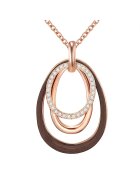 Lulu  Jane Colier placat cu aur de 14K si decorat cu cristale europene - Auriu rose