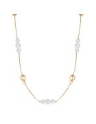 Lulu  Jane Colier placat cu aur de 14K si decorat cu perle - Auriu