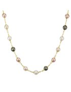 Lulu  Jane Colier placat cu aur de 14K si decorat cu perle sintetice - Auriu