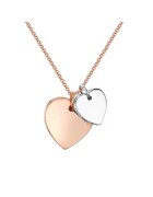 Lulu  Jane Colier placat cu aur rose de 14K si argint si decoarat cu pandantive inima - Auriu rose