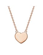 Lulu  Jane Colier placat cu aur rose de 14K si pandantiv inima - Auriu rose