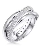 Lulu  Jane Inel decorat cu cristale zirconia - Negru