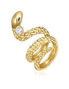 Lulu  Jane Inel placat cu aur de 14K - cu model sarpe
