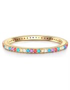 Lulu  Jane Inel placat cu aur de 14K - cu zirconia