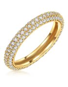 Lulu  Jane Inel placat cu aur de 14K si decorat cu zirconia - Auriu - Auriu