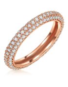 Lulu  Jane Inel placat cu aur de 14K si decorat cu zirconia - Auriu - Auriu rose
