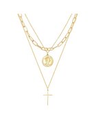 Lulu  Jane Set de coliere placate cu aur de 14K si decorate cu talismane - Auriu