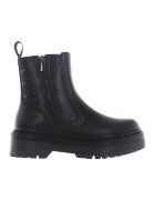Lumberjack Bocanci de piele ecologica cu aplicatii metalice - Negru
