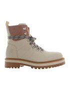 Lumberjack Bocanci din piele cu toc masiv - Crem