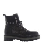 Lumberjack Bocanci din piele cu toc masiv - Negru