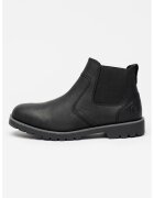 Lumberjack Ghete Chelsea de piele - Negru stins