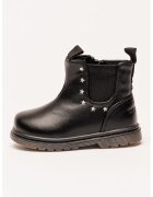 Lumberjack Ghete de piele ecologica cu detalii stea - Negru