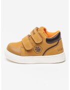 Lumberjack Pantofi din piele cu barete cu inchidere velcro - Galben sofran