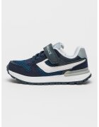 Lumberjack Pantofi sport cu garnituri din plasa cu velcro - Alb/Albastru inchis/Bleumarin