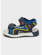 Lumberjack Sandale cu logo si velcro - Galben/Albastru inchis/Bleumarin
