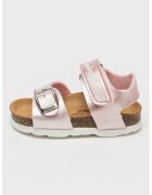 Lumberjack Sandale cu talpa plata si logo Bing - Maro taupe deschis/Roz prafuit