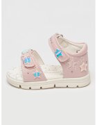 Lumberjack Sandale cu velcro si aplicatie cu stele - Violet/Roz pastel/Alb murdar