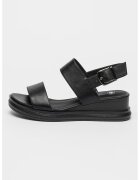 Lumberjack Sandale wedge de piele ecologica - Negru