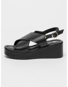 Lumberjack Sandale wedge de piele - Negru