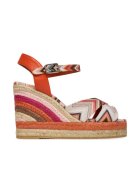 M Missoni Sandale dama - espadrile portocalii - colorate - tesatura