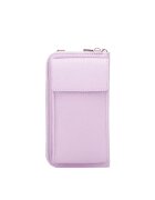 Made in Italy Portofel si port telefon din piele naturala 8971 07 Mov deschis 13350 - Mov deschis