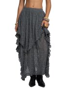 Mai Collection Fusta asimetrica - HiCCUP - dantela - gri carbune
