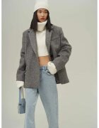Mai Collection Jacheta HiCCUP - Enzo - gri carbune - textil - Gri carbune