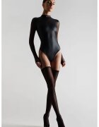 Maison Close Body tanga cu maneci transparente - Negru