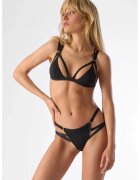 Maison Close Slip tanga cu bretele laterale multiple - Negru