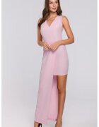 Makover Rochie lunga asimetrica - - Bej/Lila