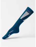 Mammut Sosete mid-calf din amestec de lana merinos cu model unisex - pentru schi Freeski - Verde aquamarin/Alb murdar
