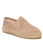Manebi Mocasini dama - piele naturala - bej - design clasic - Bej