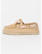 Manebi Pantofi boat de piele intoarsa - Bej