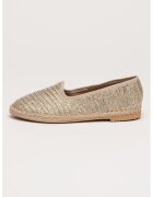 Manebi Pantofi loafer stralucitori Monaco - Auriu/Argintiu