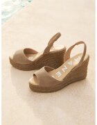 Manebi Sandale slingabck tip espadrile - Maro taupe deschis