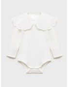MANGO Body uni din amestec de bumbac - Alb